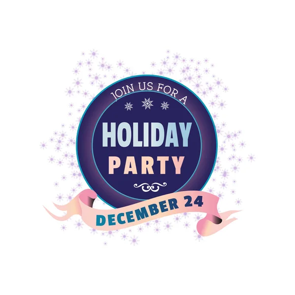Holiday Party meghívó plakát — Stock Vector