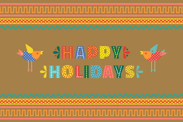 Happy holidays banner — Stock Vector