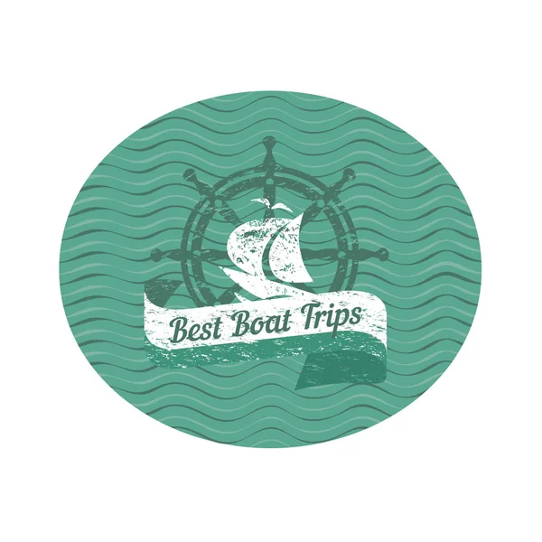 最高のボート旅行 — ストックベクタ