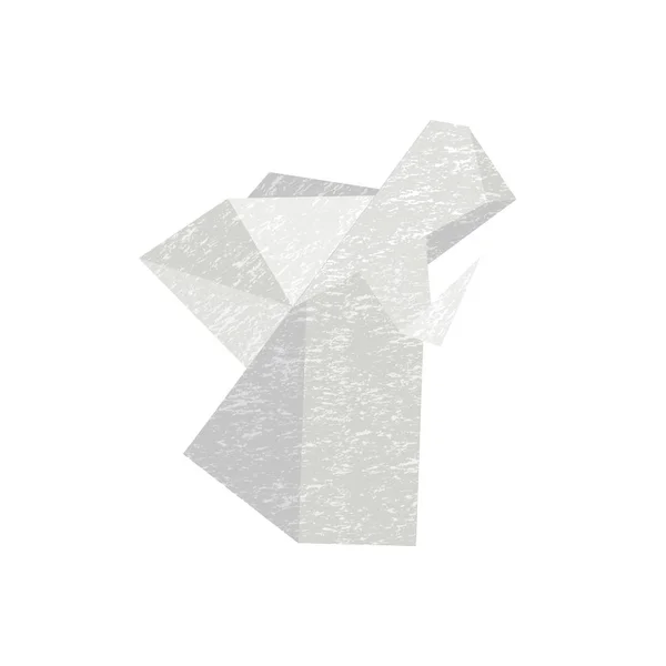 Ángel origami icono — Vector de stock