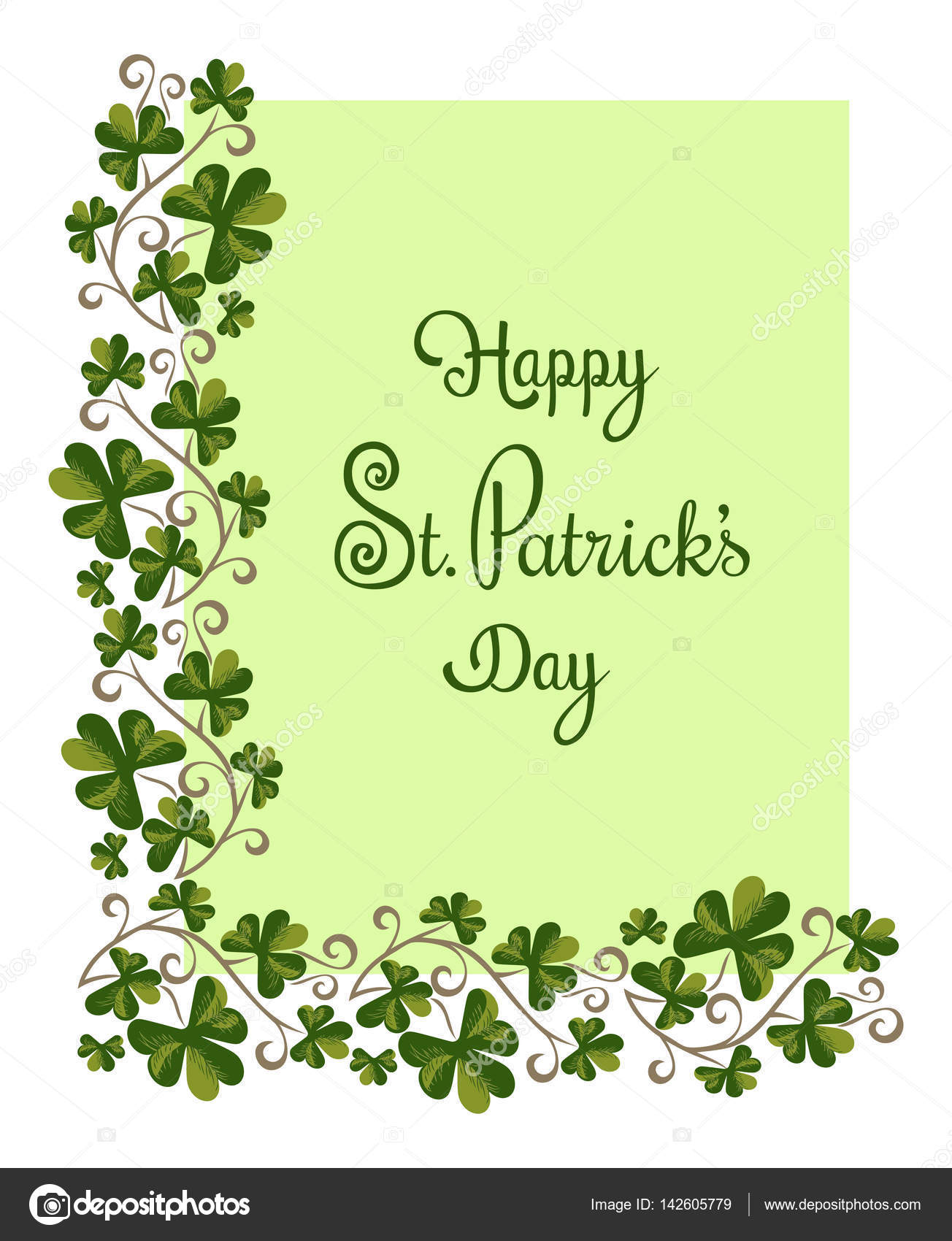 Shamrock Frame Border Stock Vector 64samcorp Gmail Com
