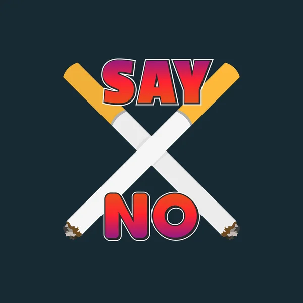 Ingen tobaksdag — Stock vektor
