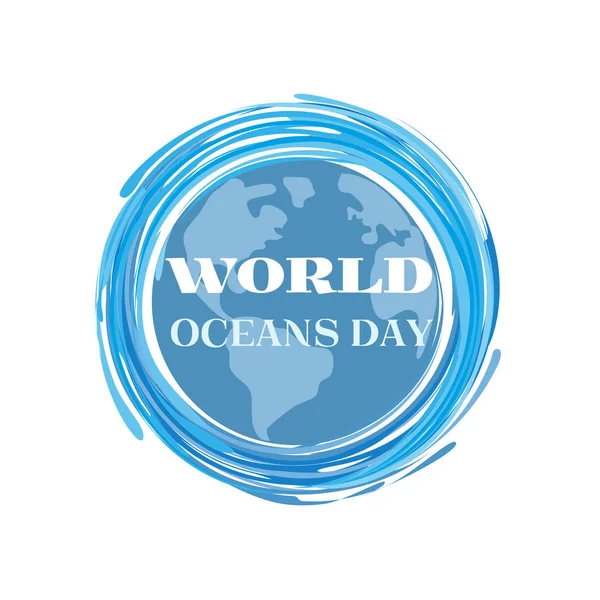 Journée mondiale des océans — Image vectorielle