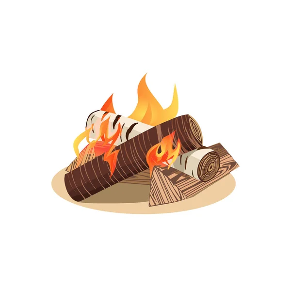 Campfire εικονίδιο έννοια — Διανυσματικό Αρχείο