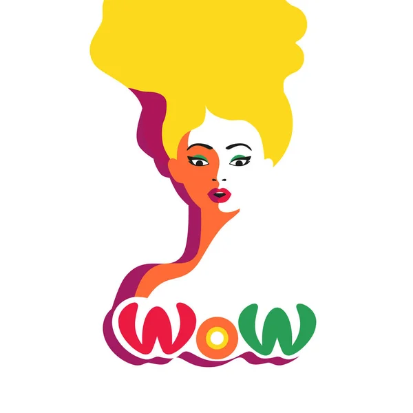 WOW expresión ilustración — Vector de stock