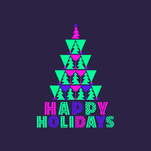 Karta Happy Holidays — Wektor stockowy