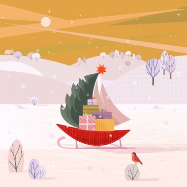 Hediyeler ile Noel yelkenli