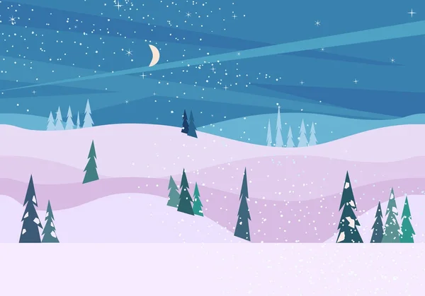 Natuur winterlandschap — Stockvector