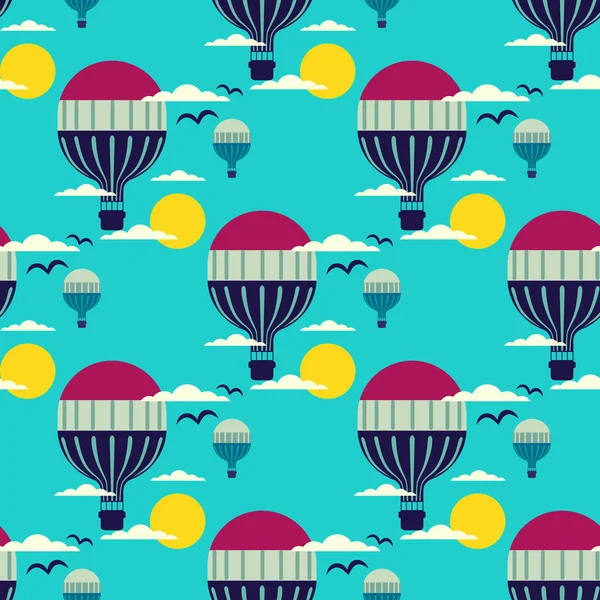 Hot air balloon pattern — Stock Vector