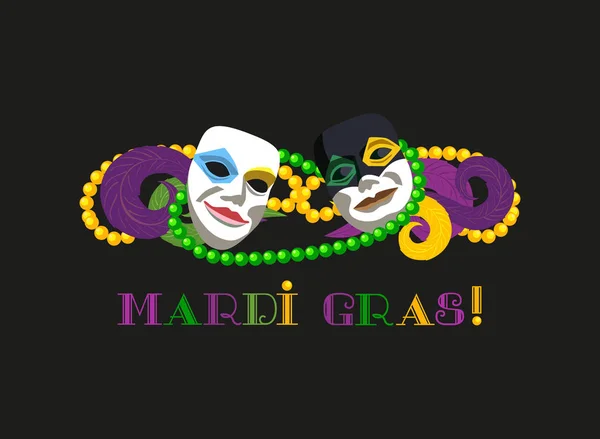 Celebración del Mardi gras — Vector de stock