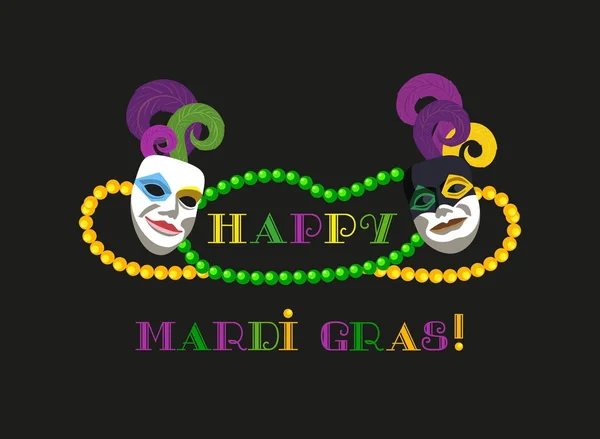 Mardi gras ünneplés — Stock Vector