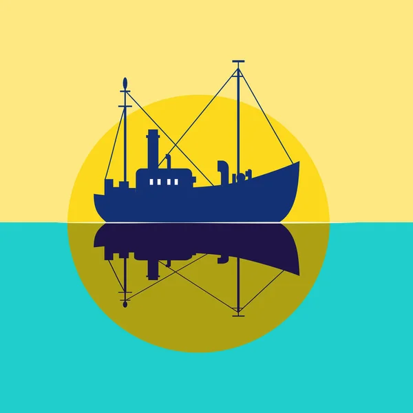 Fishing vessel icon — Stock Vector