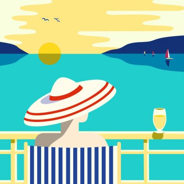 yaz tatil afişi
