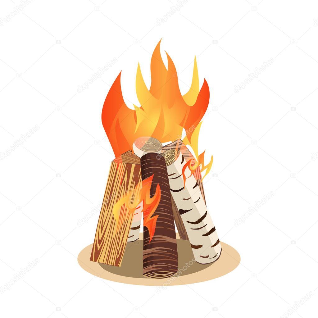 Bonfire icon isolated