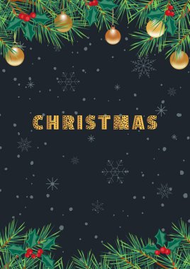 Şablon Tasarım Posteri Noel Festivali vektörü