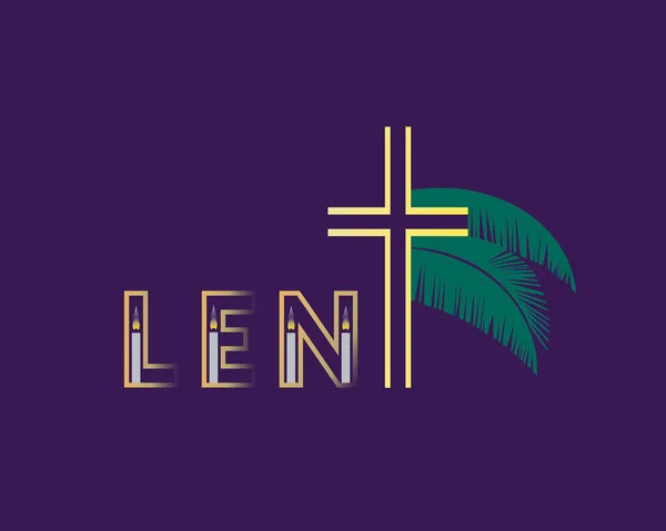 Kyrkan Religiösa Fastnade Symboler Platt Färg Vektor Bakgrund Kristet Kors — Stock vektor