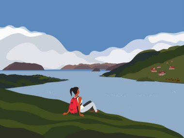 Travel lifestyle concept flat vector poster vector