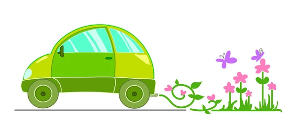 Ecological car vector — Stock Vector