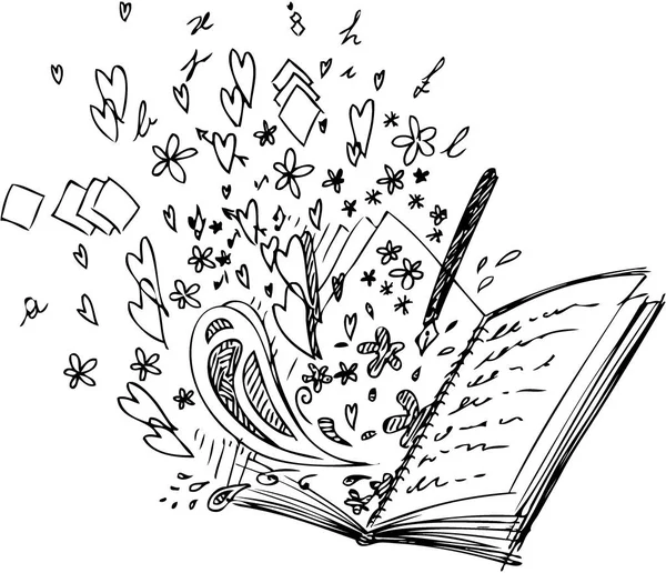 Aşk kitap vektör