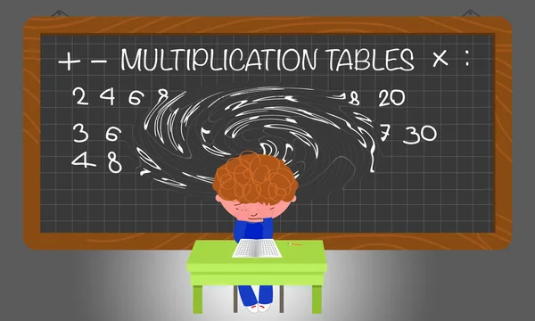 Boy affected by Dyscalculia — Stock Photo, Image