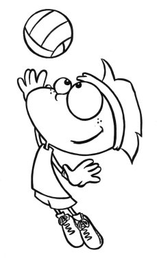 Çocuk oyun Voleybol vektör