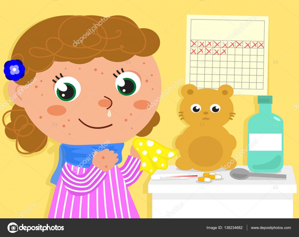 Serene Sick girl vector ⬇ Vector Image by © carlacastagno Vector