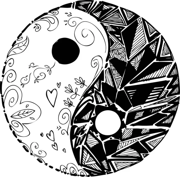 Vector de símbolo TAO blanco y negro — Vector de stock