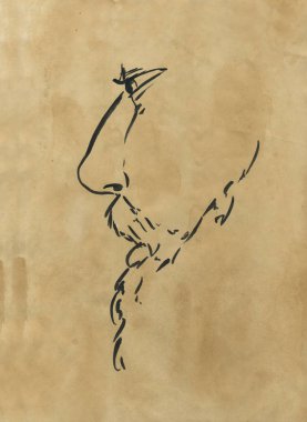 Sakal sanat eseri ile adam 