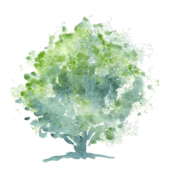 Árvore estilizada - Aquarela — Fotografia de Stock