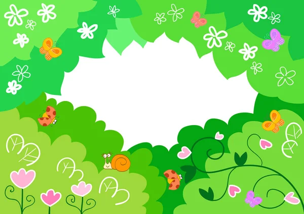 Cartoon spring background — Stock Vector