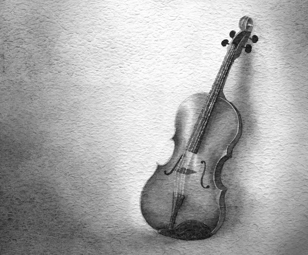 Серый скрипичный акварель — стоковое фото