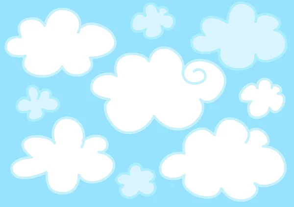 Vecteur nuages bleu clair — Image vectorielle