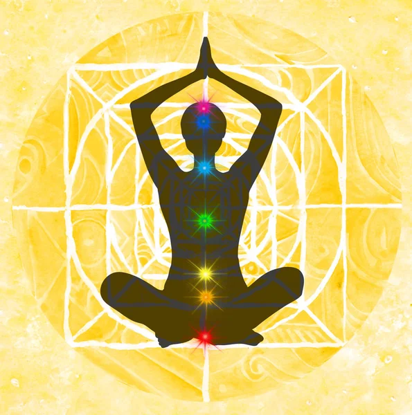 Mandala résonne de yoga - Illustration — Photo