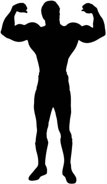 Vücut builder-izole adam