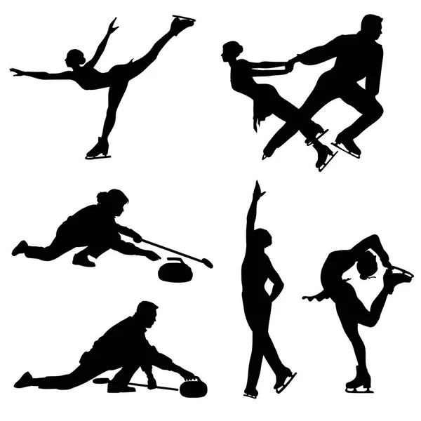Skaters silhouettes - Illustration — Stock Vector