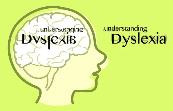 Compreender o vetor de dislexia —  Vetores de Stock