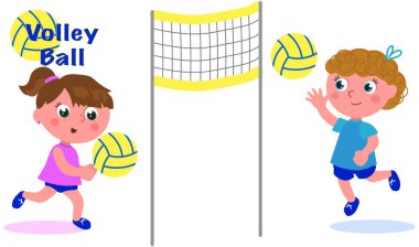 Voleybol oynayan genç kızlar