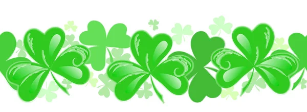 Seamless St Patrick shamrock lijn — Stockvector