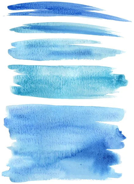 Coups de peinture bleu vecteur — Image vectorielle