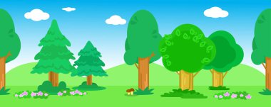 Ağaçlar vektörünün kesintisiz çizgi