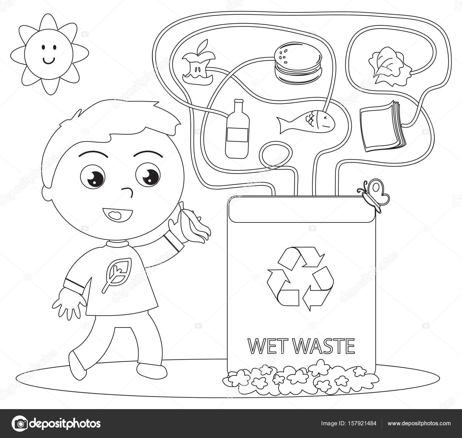 Residuos para colorear imágenes de stock de arte vectorial | Depositphotos Residuos para colorear imágenes de stock de arte vectorial | Depositphotos