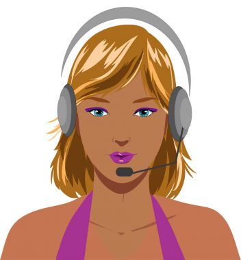 Seksi sarışın telefon operatörü