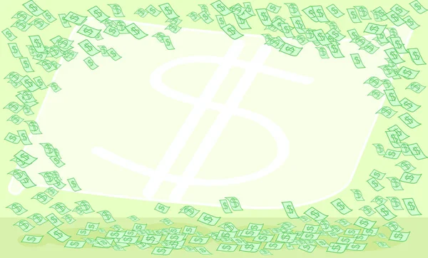 Para Not yeşil arka planı — Stok Vektör
