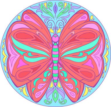 Dekoratif mandala kelebek