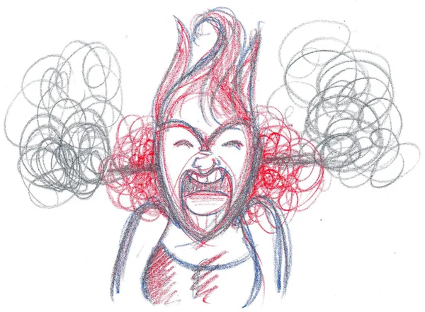 Kızgın kızgın kadın — Stok fotoğraf