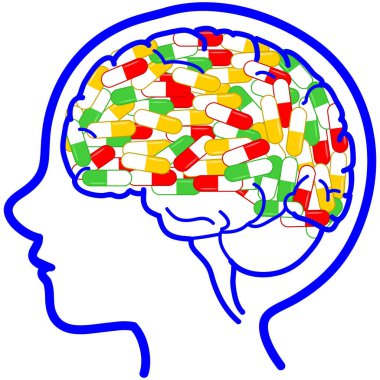 Tıbbi ilaç kötüye çocuk vektör üzerinde