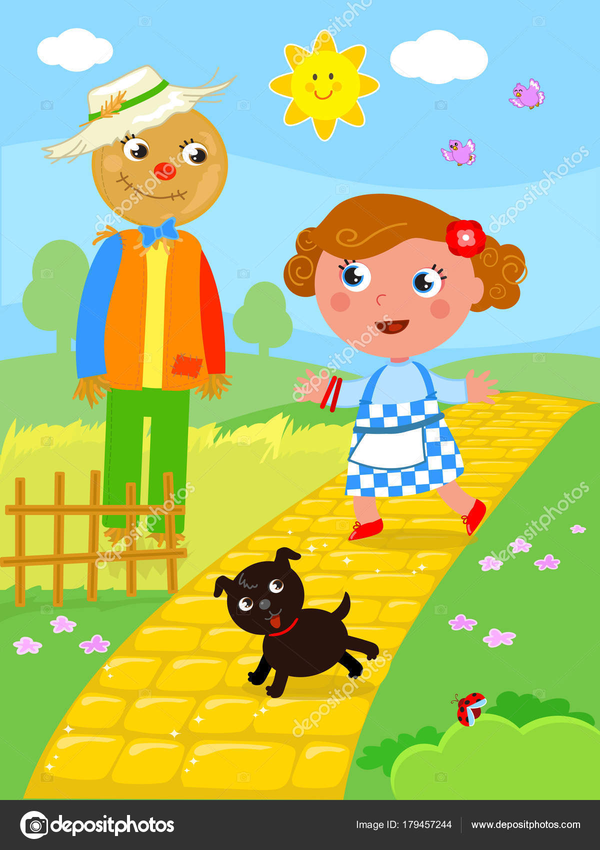 The wonderful wizard of Oz 02 the Scarecrow Stock Vector by ...