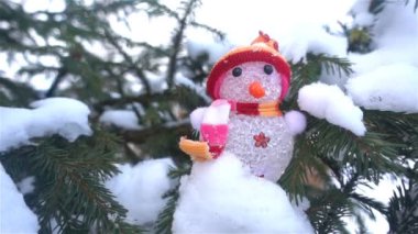 Kış, Noel, çam dalları Ladin Hd dallarında şekillerdeki Noel kar altında