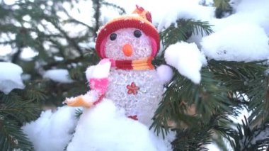 Kış, Noel, çam dalları Ladin Hd dallarında şekillerdeki Noel kar altında