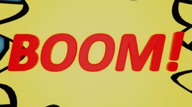 Çizgi roman striptiz konuşma balonu çizgi film animasyonu, mesaj boom hd